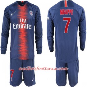 Maillot/Tenue Paris Saint Germain Mbappe 7 Enfant Domicile 2018/2019 Manche Longue